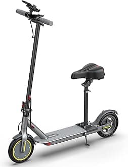 Joyhis 8.5" Electric Scooter for Adults with Seat, 19 Mph E-Scooter, 15-19 Miles Range Scooters, Folding Scooters with APP Control, Commuting Scooter Kick Scooter with Dual Braking System