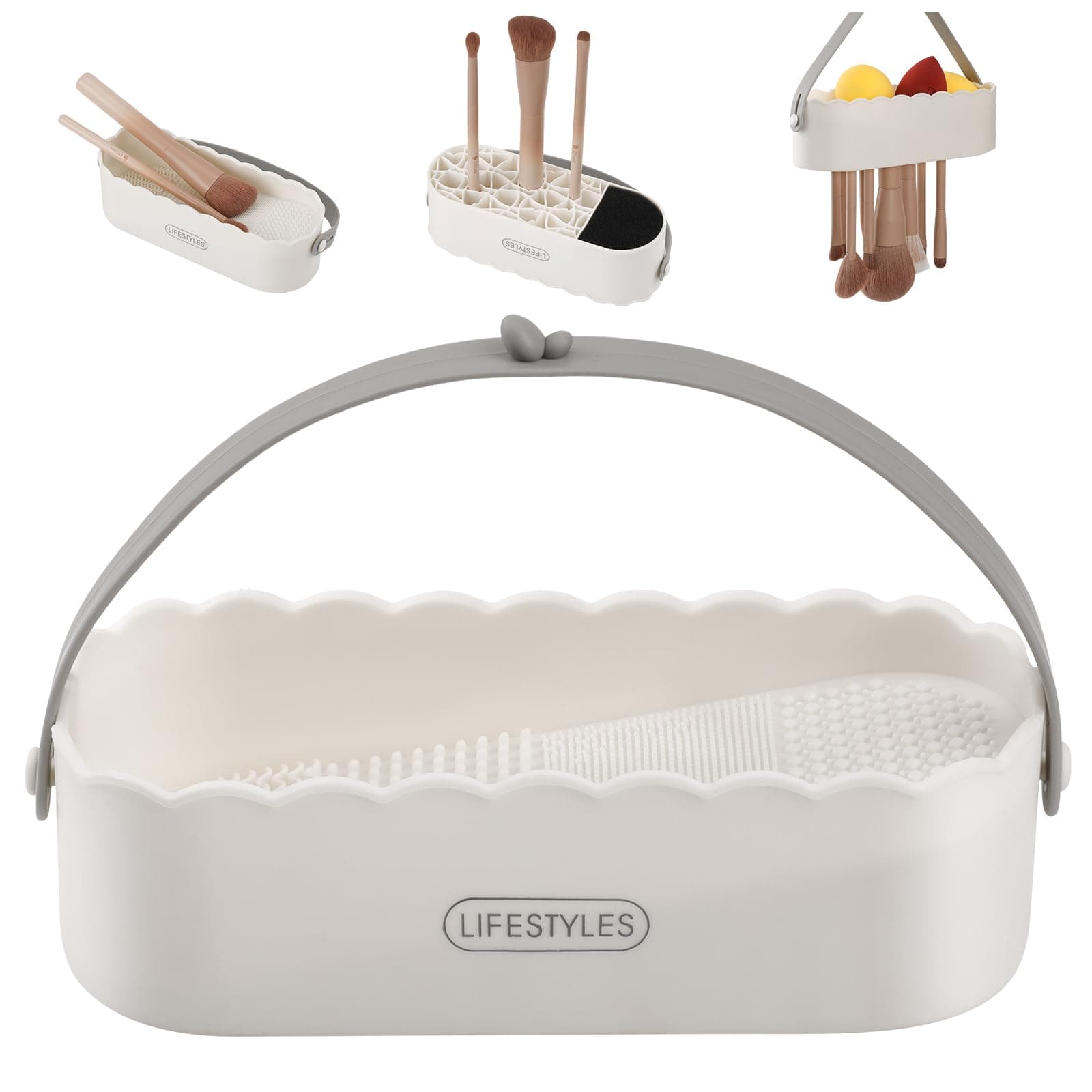 DUcare Makeup Brush Cleaner Shampoo Soap Solid Brush Cleaning Mat Removes Cos...