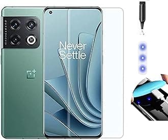NISHTECH Advanced HD+ Curved UV Tempered Glass Screen Protector Designed for OnePlus 10 Pro 5G || Full Screen Protector with Easy Installation Kit (Anti-Scratch)