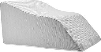 Lounge Doctor Elevating Leg Rest Pillow Wedge Foam w Heather Grey Cover Small 18" Foot Pillow Leg Support Leg Swelling Vein Issues Lymphedema Restless Legs Pregnancy