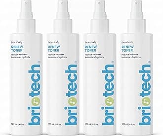 BRIOTECH Skin Renew Toner, Hypochlorous Acid Spray, Face and Skin, Minimize Blemishes, Soothing Mist, 4 fl oz, 4 Pack