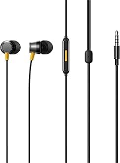 realme Buds 3 (3.5 mm) Wired in Ear Earphones with Mic (Black)