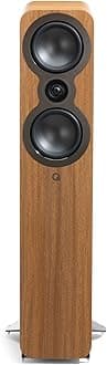 Q ACOUSTICS 3050c Floorstanding Speakers - Pair - 2x 5.5 Continuous Curved Cone Bass Driver, Point-to-Point Braced, HPE (Pressure Equalised) Cabinet, Stereo Speakers for Home Theatre (Pin Oak)