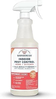 Indoor Pest Control Spray for Home and Kitchen - Ant, Roach, Spider, Fly, Flea, Bug Killer and Insect Repellent - with Natural Essential Oils - Pet and Family Safe— Peppermint 32 oz