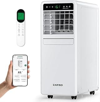 12,050 BTU Portable Air Conditioner, Smart AC Unit with Fan/Dehumidifier/Drainage-free Cooling, APP/Remote/Touch, 47 dB, Sleep Mode, Installation Kit, 24H Timer for Bedroom, Living Room