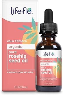 LIFE-FLO Pure Organic Rosehip Seed Oil, Hydrating Face Oil, Dry Skin Care, Cold Pressed from Organic Rose Hips, Rich in Fatty Acids and Vitamin A (Retinol), Hypoallergenic, 60-Day Guarantee, 1oz