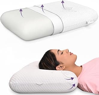 MY ARMOR Memory Foam Pillow | 2 Years Warranty |King Size Orthopedic Pillows for Neck Pain Relief - 5 Inch Thick, with Removable Washable Cover - Pack of 1