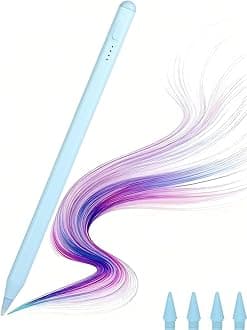 Stylus Pen for iPad, with tilt-Pressure Sensitivity and Multi-Point Anti-False-Touch Function. 20-Minute Fast Charging for 2018-2023 iPad/mini/Pro/Air (Blue)