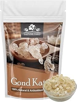 Gond Katira Pure Organic (almond gum) tragacanth Crystals - 100% Natural Superfood with Cooling Properties | Almond Gum | Badam Pisni | Chahar Gond (100 Gm)