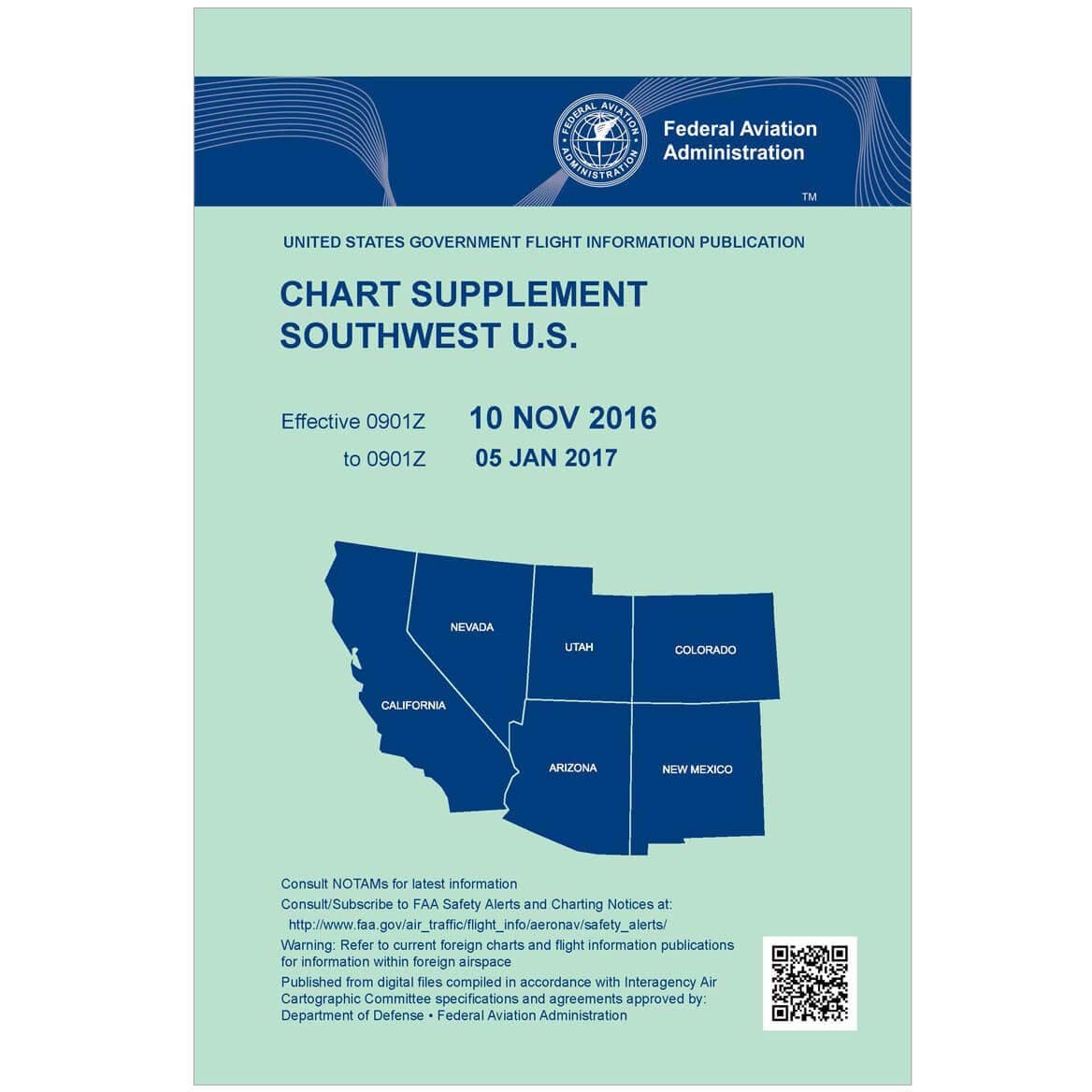 FAA Chart Supplement Southwest (Always Current Edition)