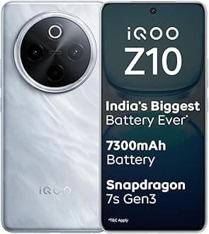 Z10 5G (Glacier Silver, 12GB RAM, 256GB Storage) | India's Biggest Ever 7300 mAh Battery | Snapdragon 7s Gen 3 Processor | Brightest Quad Curved AMOLED Display in the Segment