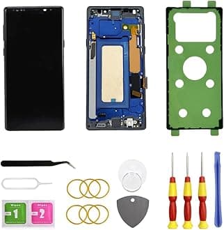 Galaxy Note9 LCD Display Screen Assembly Replacement for Samsung Galaxy Note9 Touch Digitizer Screen with Frame Toolkits SM-N960U N960F No Fingerprint (Blue)