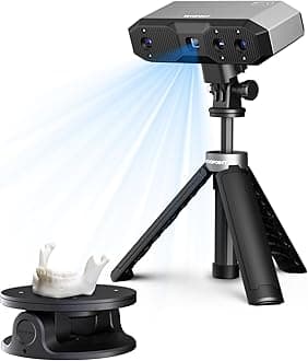 RevopointMini 2 3D Scanner for 3D Printing Handheld, Up to 0.02mm Precision, 16 fps Fast Scanning,Color Scan Portable 3D Model Scanner for Small Objects, Industrial Blue Light, Advanced