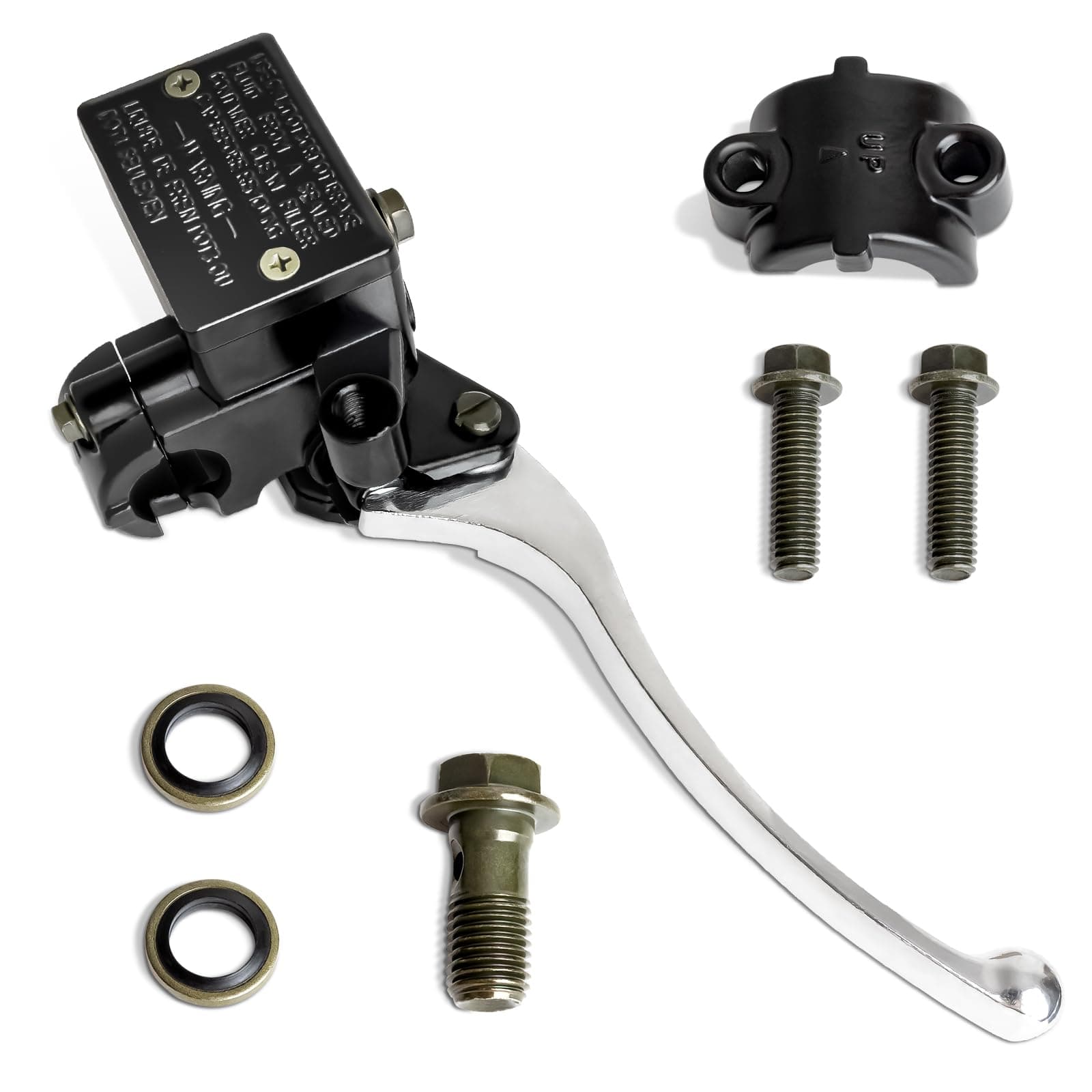 7/8" Brake Master Cylinder Kit Handlebar Front Right Side Brake Lever Compatible with ATV Banshee Ya-maha Grizzly Kodiak Raptor Timberwolf Wolverine YFZ450