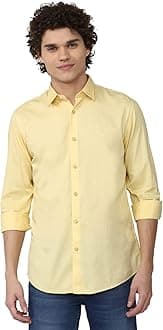 Peter EnglandMen's Solid Slim Fit Casual Shirt