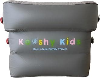 Kooshy Kids Kooshion - Inflatable Travel Footrest Cushion for Kids - Dual Air Chambers, Rapid Deflation, Accepted on 100+ Airlines, Compact & Lightweight - 800g