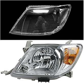 Compatible For Toyota Hilux Vigo 2005~2008 Transparent Headlamp Lamp Shade Headlight Shell Lens Plexiglass Replace The Original Lampshade(A Piar)