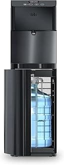 Brio CLBL720SCBLK Moderna Self Cleaning Bottom Load Hot, Cold & Room Water Cooler - New Black Stainless Steel - Tri Temp W/Touch Dispenser Feature