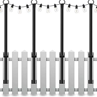 24Pack String Light Poles,5 Ft Light Poles for Outside String Lights,Outdoor Lights Pole with Fork,Metal Poles Stand for Patio Deck Backyard