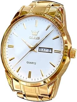 Watch for Men Stainless Steel Business Dress Analog Quartz Men Watch Large Face Day Waterproof Luminous Classic Wrist Watch