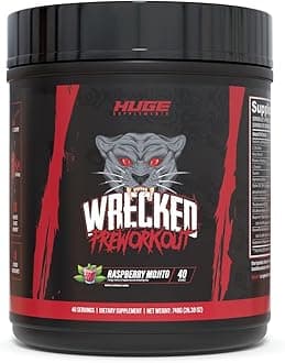 Wrecked Pre Workout, Advanced Formula, Boosts Energy, Focus, Pumps & Performance, 10g L-Citrulline, 6.4g Beta Alanine, 5g Tyrosine, 1g Alpha GPC, 375mg Fast-Acting Caffeine & More