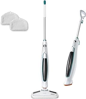 SM2060 S200 Series Steam Mop for Floor Cleaning with Easy Scrubber & 2pcs Washable Pads, 2 Modes, Quick-Heating, Lightweight for Hardwood and Tile