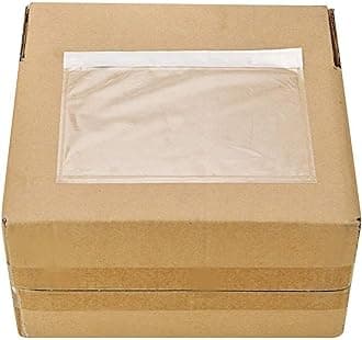 9527 Product 7.5" x 5.5" Clear Adhesive Top Loading Packing List/Shipping Label Envelopes (100 Pack)