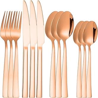 Silverware Set for 3, 12-Piece 18/10 Stainless Steel Flatware Set,Forged Cutlery Set Matte Finish for Home,Restaurant and Parties, Dishwasher Safe.