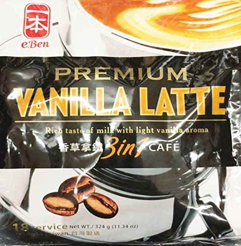 11.34oz e.Ben Premium Vanilla Latte 3 in 1 Cafe Drink Mix (Pack of 1)