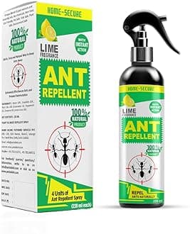 Home-Secure Ant Repellent Spray 220 ml, natural herbal repellent spray made with plant oils | Safe for pets, babies, skin | Chemical Free, eco-Friendly (Pack of 4)