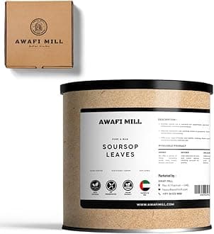AWAFI MILL Soursop Graviola Tea Leaves | Hand-Picked from Backyard Trees | Authentic and Refreshing Flavor (Pack of 20 Handpicked and Dried Leaves)