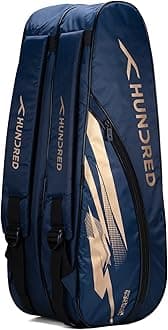Cosmogear Badminton Kit-Bag (Navy)|Double Zipper|Bag with Front Zipper Pocket Polyester