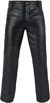 – Genuine Leather Full Grain Motorbike Leather Pants, Motorcycle Style