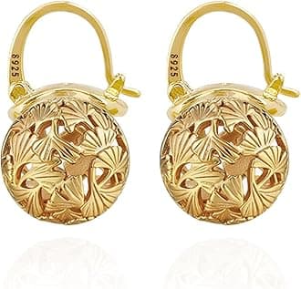 Elegant 925 Sterling Silver Pearl Drop Earrings Dangle Stud Gold Plated Earrings for Women Large Size 12mm