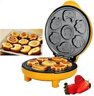 Waffle Maker for Kids 7 Different Shaped Pancakes Animal Waffle Maker Electric Nonstick Waffler Iron, Pan Cake Cooker