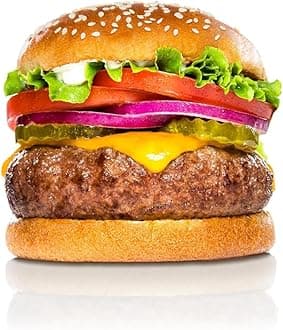 New York Steak & Seafood Pack of 48 Frozen Sirloin Burgers - Premium 5 oz. Each Beef Sirloin for Beef Burgers Patties, Hamburger Patties