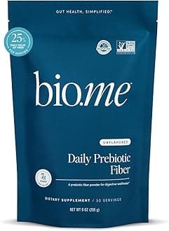 Bio.me Daily Prebiotic Fiber Powder Unflavored - 7g Per Serving - Soluble & Insoluble Fiber Supplement Powder for Women & Men - Digestive Health & Gut Health - GLP-1 Friendly, Sugar Free - 30 Servings