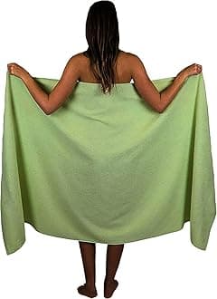 Extra Large Bath Sheet 100 x 200 cm Super Jumbo Big Bath Sheets Towels Beach Body Wrap XL Bath Towels 600-GSM (Sage Green)