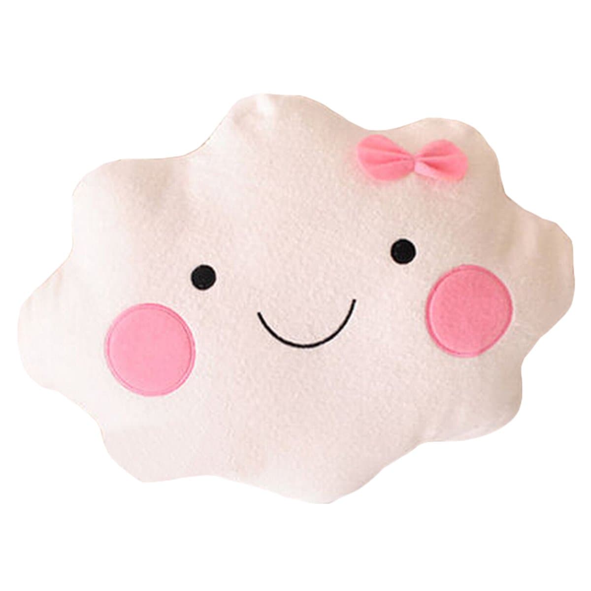 Sunday&May Cute Cloud Shape Pillow Sofa Back Cushion Office Nap Bolster White