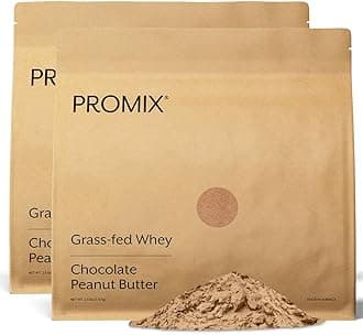 Whey Protein Powder, Chocolate Peanut Butter - 5lb Bulk - Grass-Fed & 100% All Natural - ­Post Workout Fitness & Shakes, Smoothies, Baking & Cooking Recipes - Gluten-Free