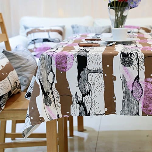 Tabgw Rectangular Tablecloth Dining Room Garden Hotel Cafe Restaurant table cover cloth European style woodpecker 90x90cm Home accessories