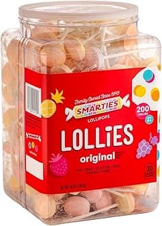 Double Lollies - Gluten Free, Peanut Free, Fat Free Assorted Fruity Flavors Lollipops - Low Calorie Perfect for Birthdays, Parties - Made by US Candy Company Since 1949-56 oz 200 Count