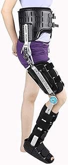 Foot Fixation Orthosis Reusable, Hinged Hip Knee Ankle Foot Brace Support for Thigh Leg Fracture Foot and Orthotics of Lower Limbs Knee Ankle