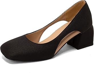 DiuniarzaBlock Heel Square Toe Loafer Comfort Women Court Shoes