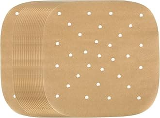 Square Air Fryer Liners, Set of 200, 9.5 Inch Unbleached Air Fryer Parchment Paper/Parchment Paper Sheets for Air Fryers, Steaming Basket and More(5.5/6.5/7.5/8.5/9.5in Optional)