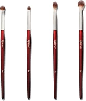 BK BEAUTY - CORE LINE EXTENSION EYE SET (4PC) - Professional Eyeshadow Brush Set for Precise Makeup Placement & Blending | Premium Eye Makeup Brushes for Flawless Application