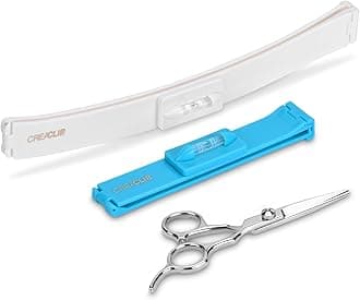 CreaProducts - Original CreaClip Set and Scissors - As Seen On Shark Tank - Professional Home Hair Cutting Tool DIY Hair Styling Kit for Layers Bangs Bobs Trims Split Ends