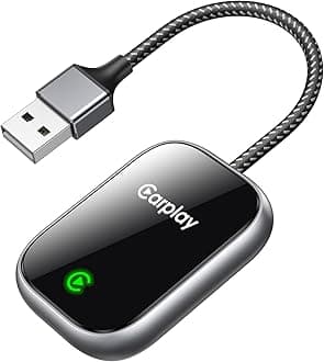 HAKT Wireless CarPlay Adapter for Apple iPhone - Convert Factory Wired to Wireless Car Play Adapter, Plug and Play, Auto Connect, No Latency, Compatible with Apple iPhone iOS 10+ Systems USB A/C