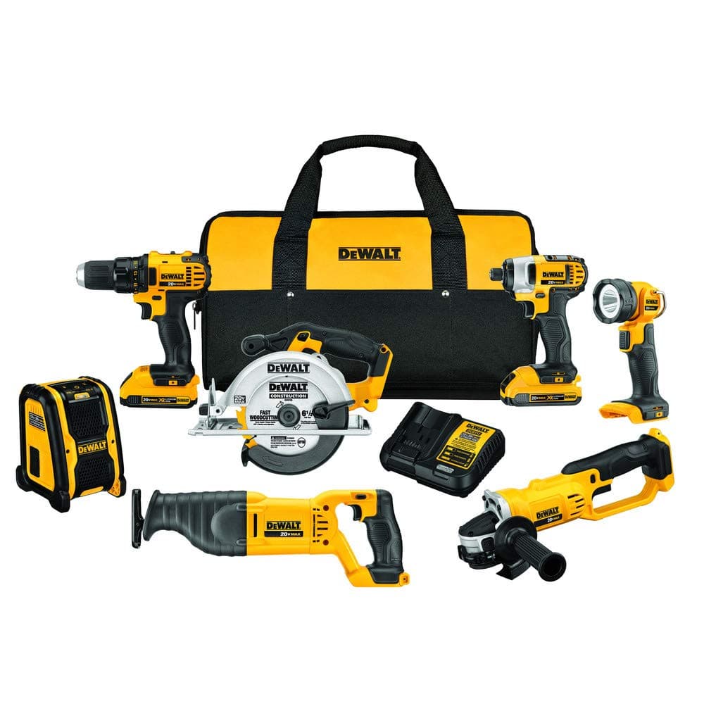 DEWALT 20V MAX Combo Kit, Compact 7-Tool (DCK720D2)
