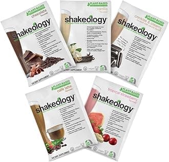 Shakeology Sampler Pack Vegan Protein Powder, Gluten Free Superfood Protein Shake with Supergreens, Probiotics for Gut Health, Adaptogens, Vitamins, 16g Plant Protein per Serving